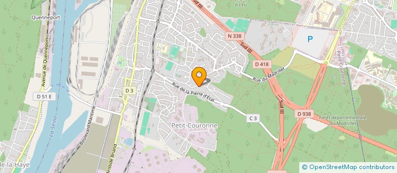 localisation de l'entreprise MONSIEUR DAVID POTEL  PETIT-COURONNE