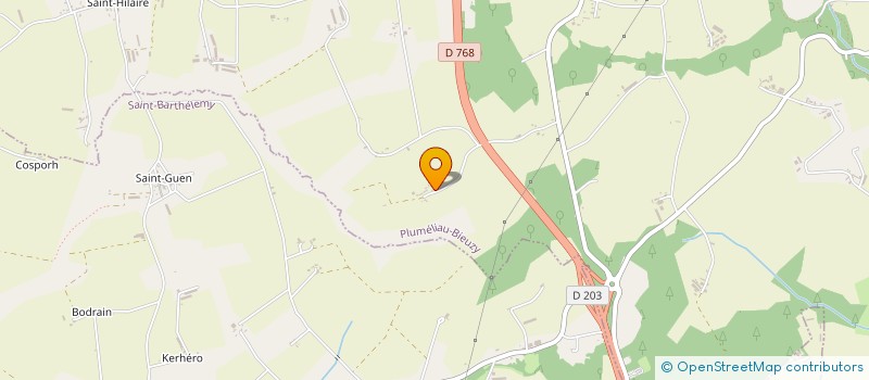 localisation de l'entreprise MONSIEUR DAVID POTEVIN  PLUMELIAU-BIEUZY