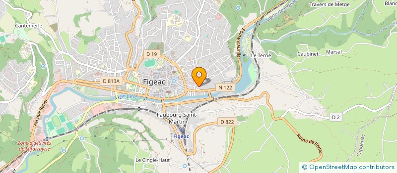 localisation de l'entreprise MONSIEUR DAVID POUPEAU à FIGEAC