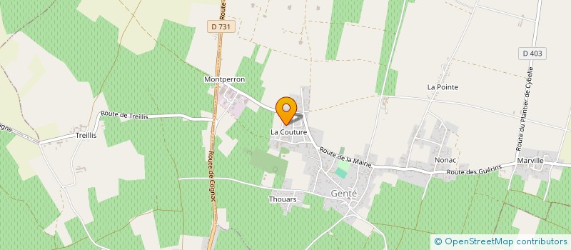 localisation de l'entreprise MONSIEUR DAVID POURTEAU  GENTE