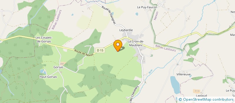 localisation de l'entreprise MONSIEUR DAVID PRADIER à RILHAC-LASTOURS