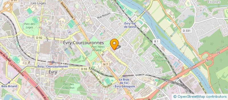 localisation de l'entreprise MONSIEUR DAVID PROMENEUR  EVRY-COURCOURONNES