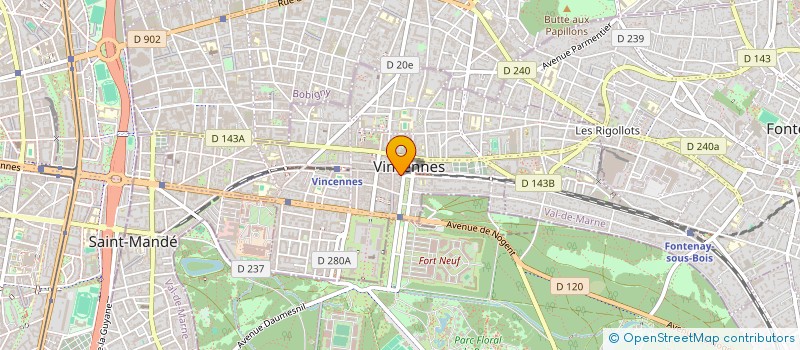 localisation de l'entreprise MONSIEUR DAVID PRUD'HOMME à VINCENNES