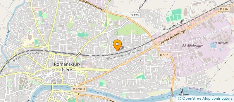 localisation de l'entreprise MONSIEUR DAVID PUECH  ROMANS-SUR-ISERE