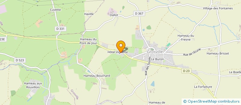 localisation de l'entreprise MONSIEUR DAVID QUIEDEVILLE  GROSVILLE