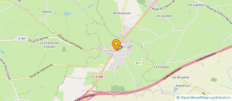 localisation de l'entreprise MONSIEUR DAVID RAMERY  LE MONTET