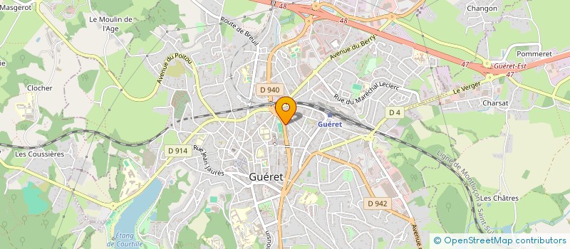 localisation de l'entreprise MONSIEUR DAVID RAYNAUD à GUERET