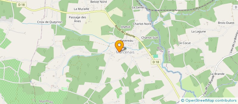 localisation de l'entreprise MONSIEUR DAVID REYNAUD  MARCENAIS