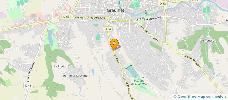 localisation de l'entreprise MONSIEUR DAVID RIBEIRO  GRAULHET