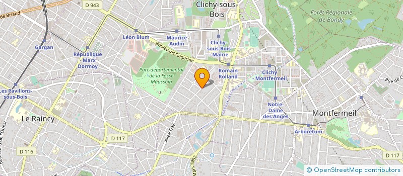 localisation de l'entreprise MONSIEUR DAVID RITA JORGE à CLICHY-SOUS-BOIS