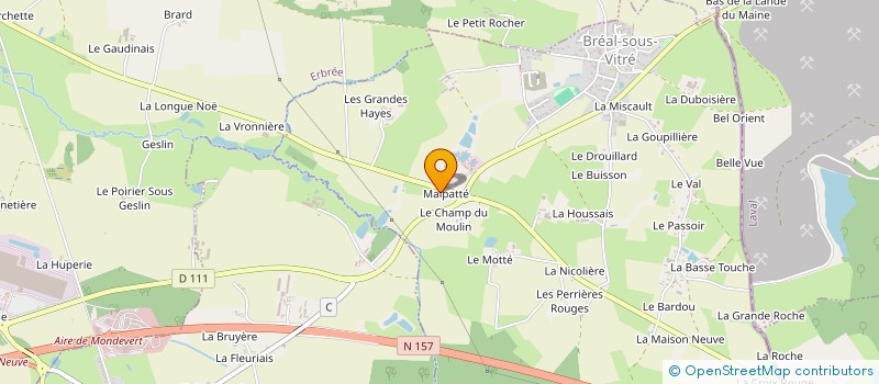 localisation de l'entreprise MONSIEUR DAVID ROBINET  BREAL-SOUS-VITRE