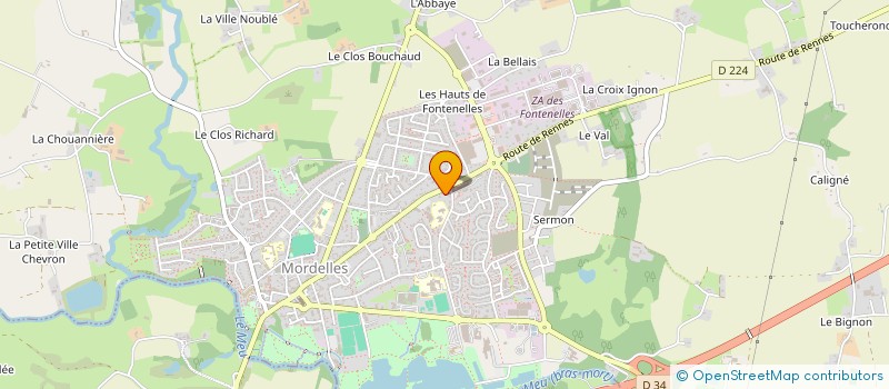 localisation de l'entreprise MONSIEUR DAVID ROCHE à MORDELLES