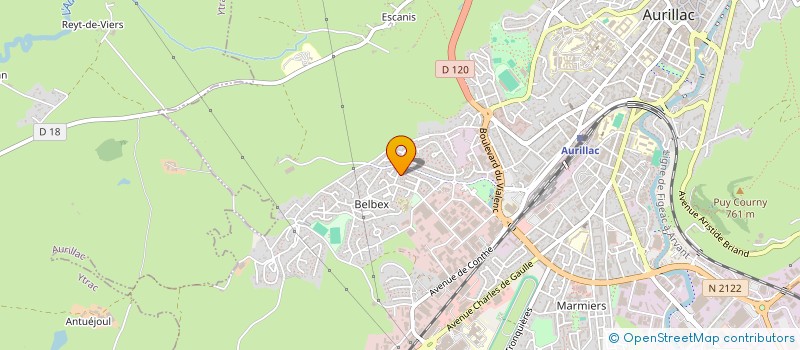 localisation de l'entreprise MONSIEUR DAVID ROUBEYRIE à AURILLAC