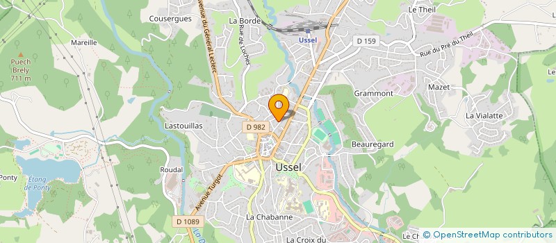 localisation de l'entreprise MONSIEUR DAVID ROUPSARD à USSEL