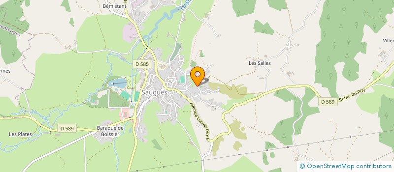 localisation de l'entreprise MONSIEUR DAVID ROUSSEL  SAUGUES