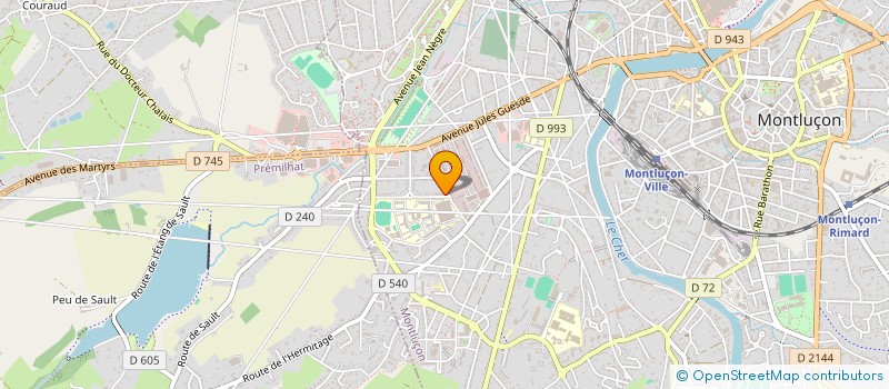 localisation de l'entreprise MONSIEUR DAVID ROUX  MONTLUCON