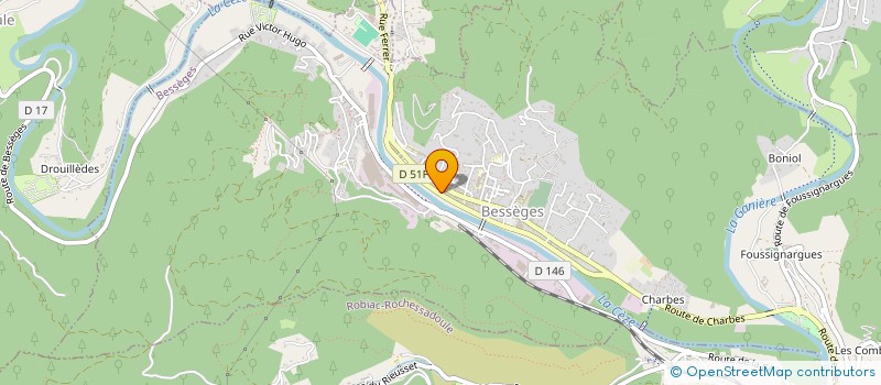 localisation de l'entreprise MONSIEUR DAVID ROUX  BESSEGES