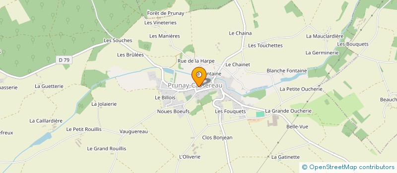 localisation de l'entreprise MONSIEUR DAVID SAUVAGE  PRUNAY-CASSEREAU