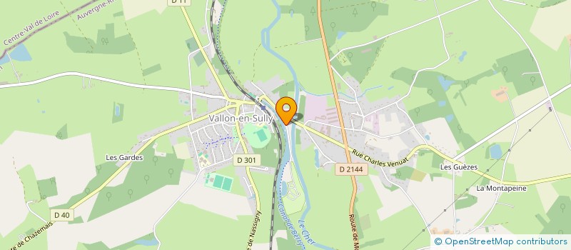 localisation de l'entreprise MONSIEUR DAVID SILVA  VALLON-EN-SULLY