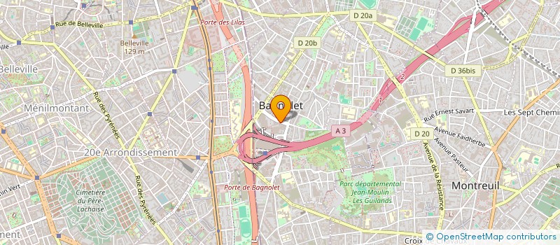 localisation de l'entreprise MONSIEUR DAVID SITBON  BAGNOLET