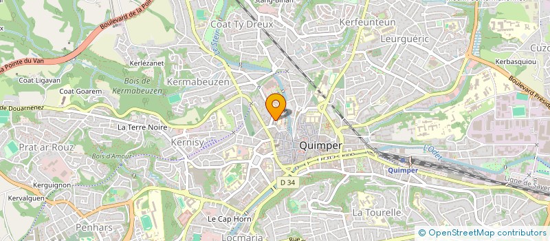 localisation de l'entreprise MONSIEUR DAVID SIZUN  QUIMPER