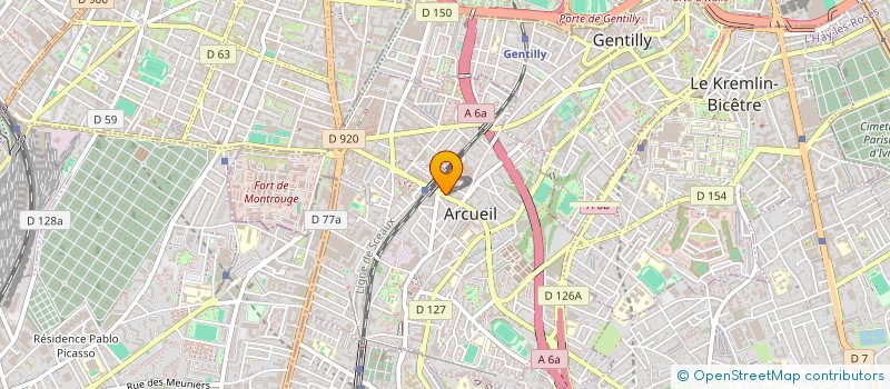 localisation de l'entreprise MONSIEUR DAVID SOU  ARCUEIL