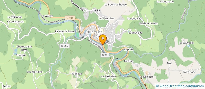 localisation de l'entreprise MONSIEUR DAVID SPANU  OLLIERGUES