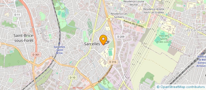 localisation de l'entreprise MONSIEUR DAVID SUZANNE  SARCELLES