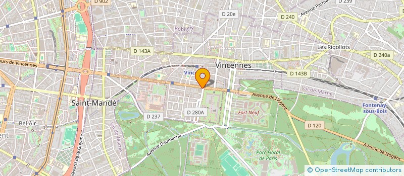 localisation de l'entreprise MONSIEUR DAVID TAHAR  VINCENNES