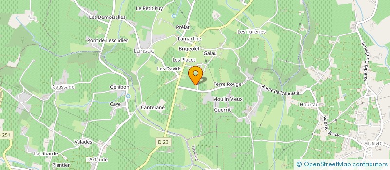 localisation de l'entreprise MONSIEUR DAVID TAURINES  GAURIAC