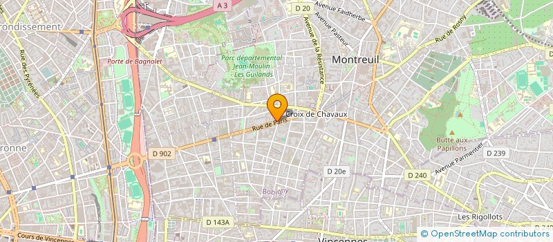 localisation de l'entreprise MONSIEUR DAVID THEUNS à MONTREUIL