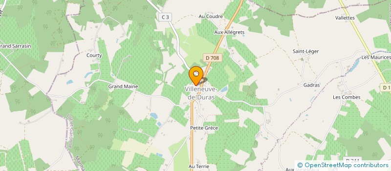 localisation de l'entreprise MONSIEUR DAVID THOMAS  VILLENEUVE DE DURAS
