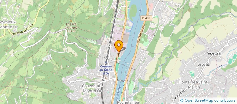 localisation de l'entreprise MONSIEUR DAVID THOMMEGAY  COUZON-AU-MONT-D'OR