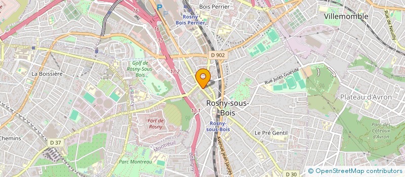 localisation de l'entreprise MONSIEUR DAVID TSOTO  ROSNY-SOUS-BOIS