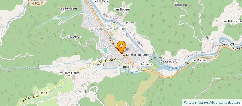 localisation de l'entreprise MONSIEUR DAVID VANHOOF  LALEVADE-D'ARDECHE