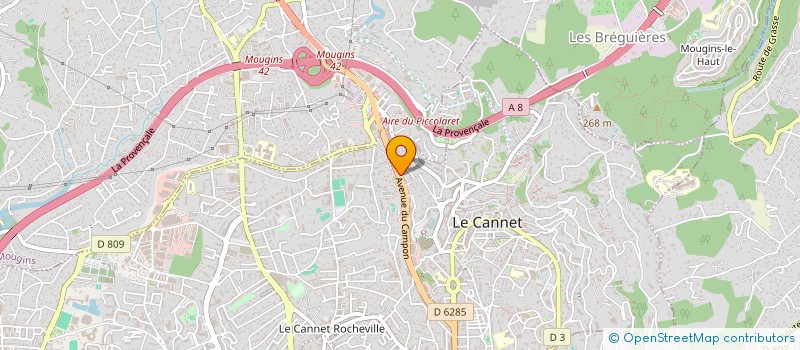 localisation de l'entreprise MONSIEUR DAVID VENTURINI à LE CANNET