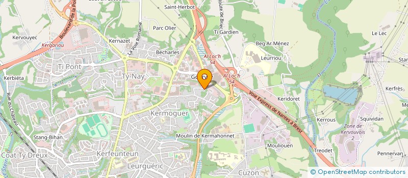 localisation de l'entreprise MONSIEUR DAVID VERGER  QUIMPER