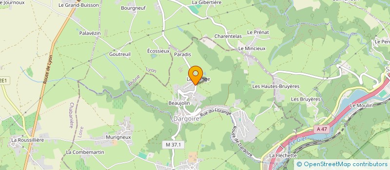 localisation de l'entreprise MONSIEUR DAVID VERGNON  DARGOIRE