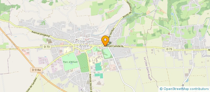 localisation de l'entreprise MONSIEUR DAVID VEYRIER  LA COTE-SAINT-ANDRE