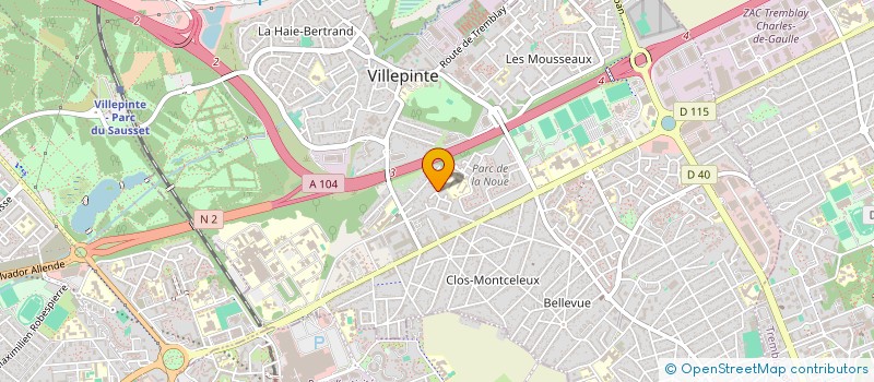 localisation de l'entreprise MONSIEUR DAVID VILLELONGUE à VILLEPINTE