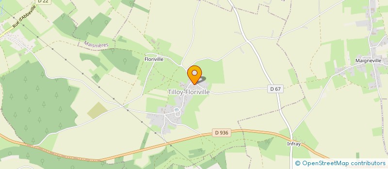 localisation de l'entreprise MONSIEUR DAVID WADOUX  TILLOY-FLORIVILLE