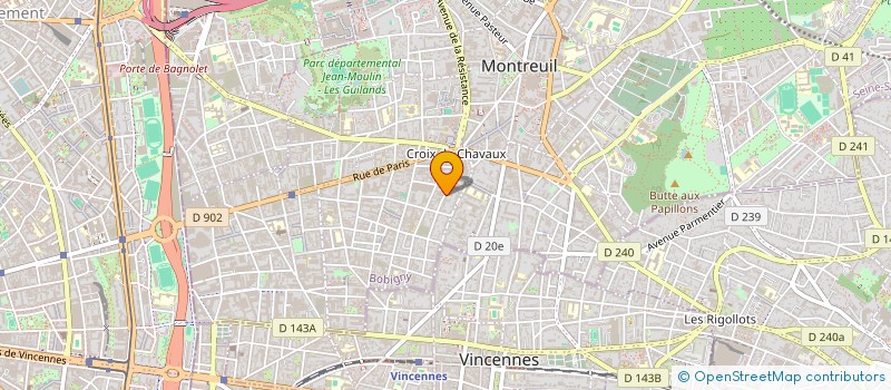 localisation de l'entreprise MONSIEUR DAVID ZAOUI à MONTREUIL
