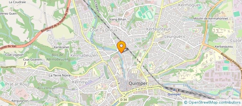 localisation de l'entreprise MONSIEUR DAVIDE PEDRON  QUIMPER