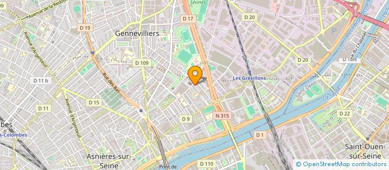 localisation de l'entreprise MONSIEUR DAVIDSTEM SACKHO à GENNEVILLIERS
