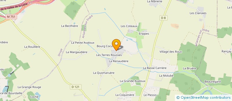 localisation de l'entreprise MONSIEUR DAVY LEROUX  ARTANNES-SUR-INDRE