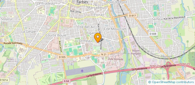 localisation de l'entreprise MONSIEUR DAVYS JEUNE  TARBES