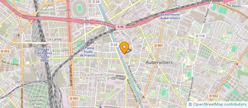 localisation de l'entreprise MONSIEUR DAWDA TOURAY  AUBERVILLIERS