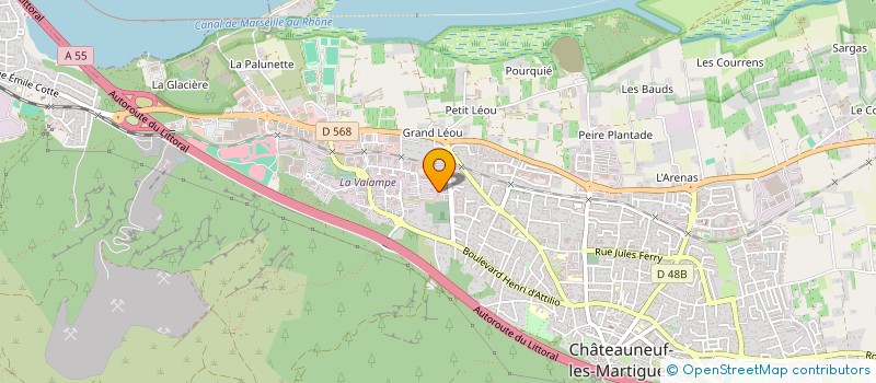 localisation de l'entreprise MONSIEUR DAWSON DORKELD  CHATEAUNEUF-LES-MARTIGUES