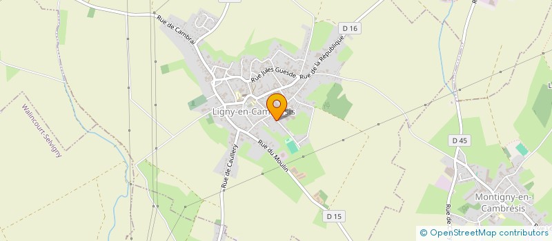 localisation de l'entreprise MONSIEUR DAWSON LUTICK  LIGNY-EN-CAMBRESIS