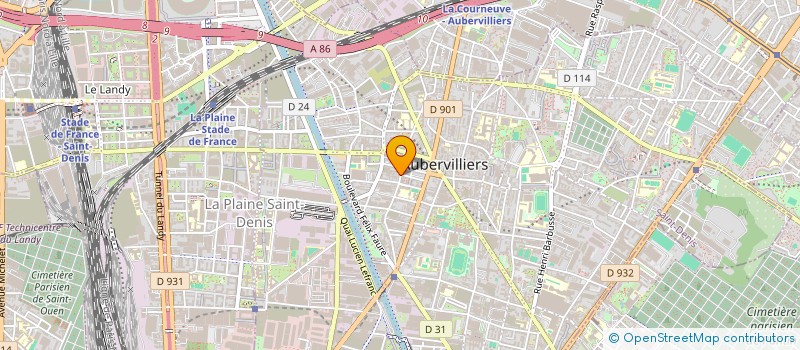 localisation de l'entreprise MONSIEUR DEHITI AKATO  AUBERVILLIERS